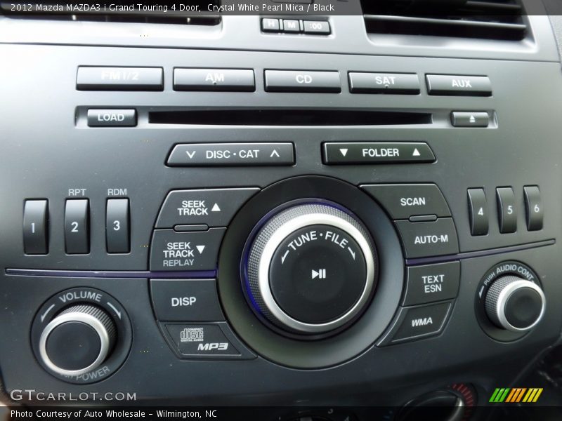 Crystal White Pearl Mica / Black 2012 Mazda MAZDA3 i Grand Touring 4 Door