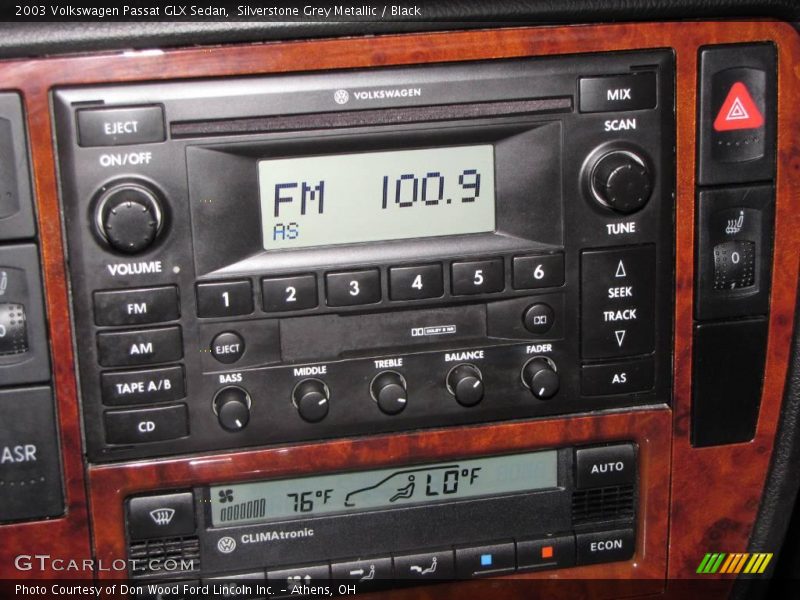 Silverstone Grey Metallic / Black 2003 Volkswagen Passat GLX Sedan