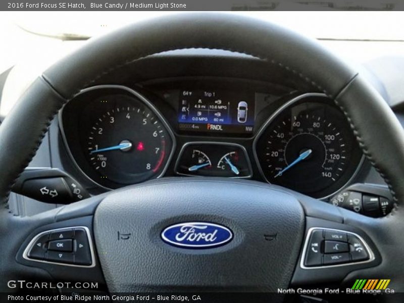 Blue Candy / Medium Light Stone 2016 Ford Focus SE Hatch