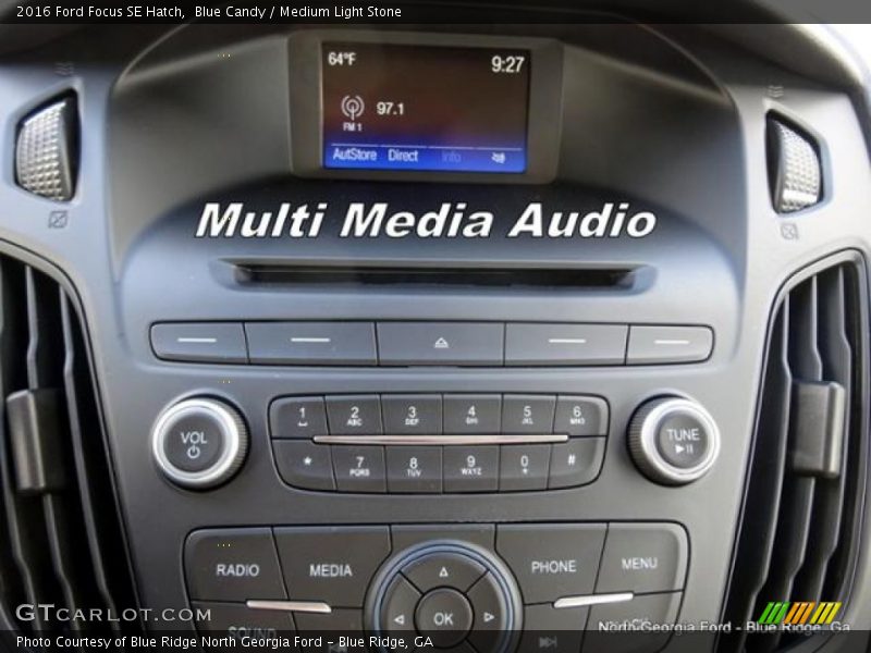 Blue Candy / Medium Light Stone 2016 Ford Focus SE Hatch