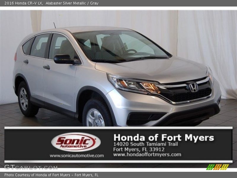 Alabaster Silver Metallic / Gray 2016 Honda CR-V LX