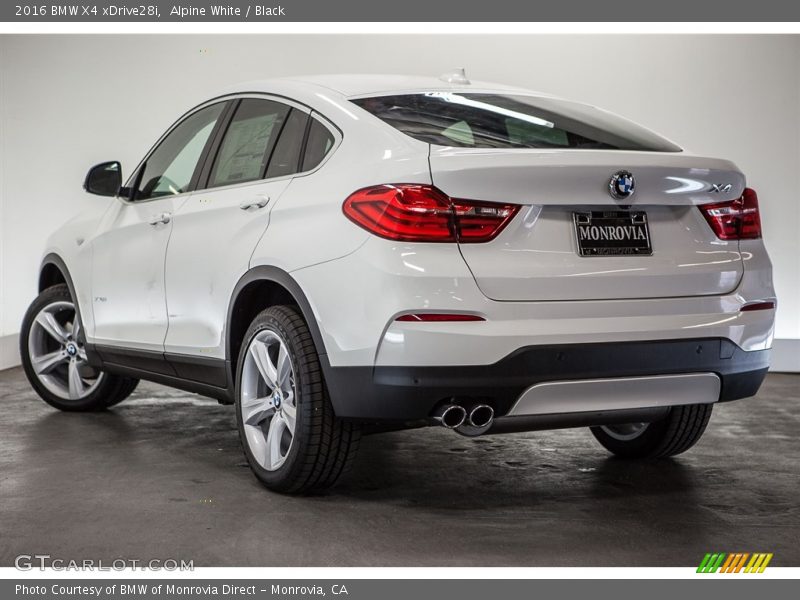Alpine White / Black 2016 BMW X4 xDrive28i
