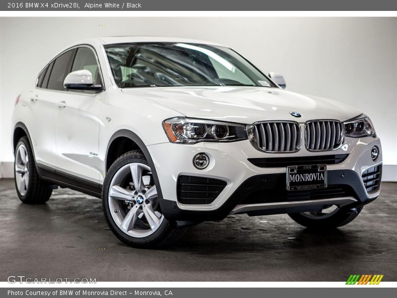 Alpine White / Black 2016 BMW X4 xDrive28i