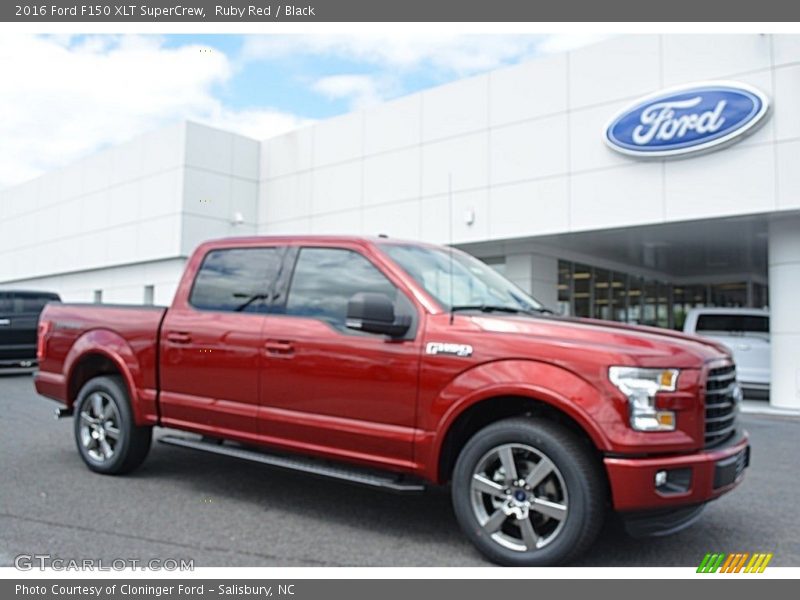 Ruby Red / Black 2016 Ford F150 XLT SuperCrew