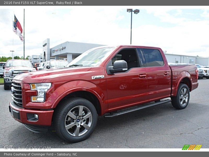 Ruby Red / Black 2016 Ford F150 XLT SuperCrew