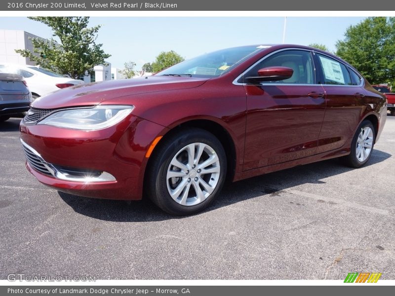 Velvet Red Pearl / Black/Linen 2016 Chrysler 200 Limited