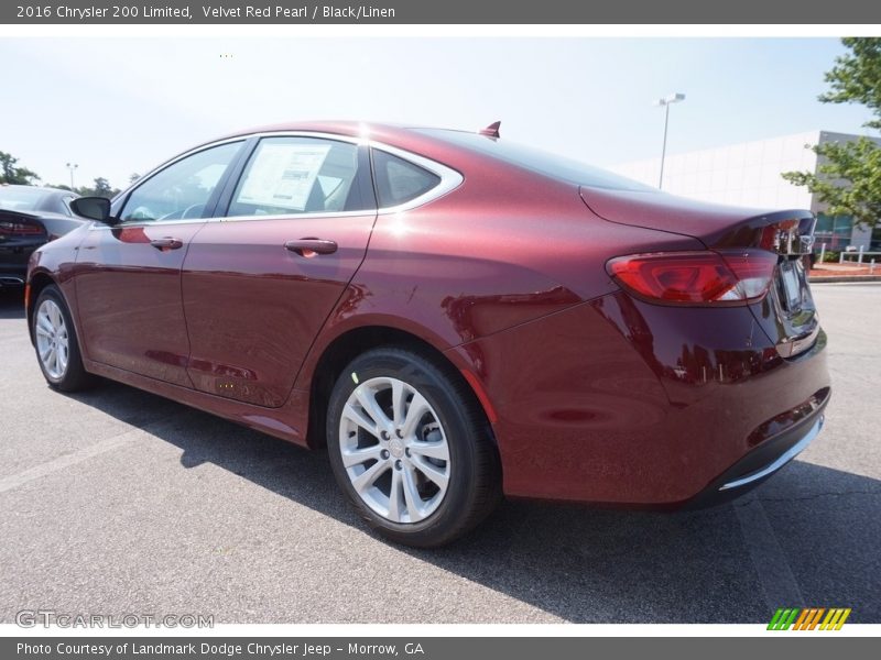 Velvet Red Pearl / Black/Linen 2016 Chrysler 200 Limited