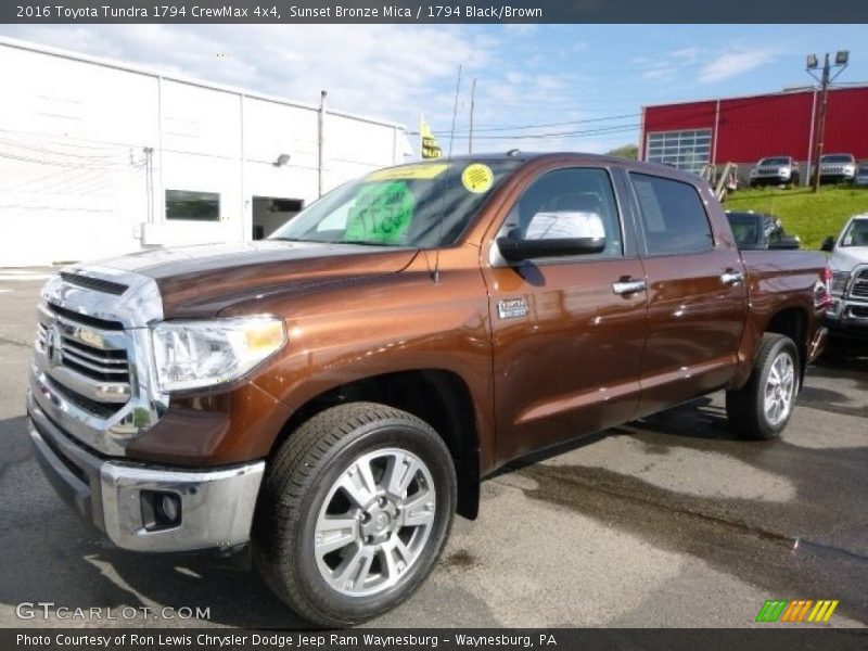 Sunset Bronze Mica / 1794 Black/Brown 2016 Toyota Tundra 1794 CrewMax 4x4