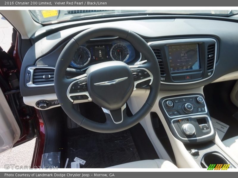 Velvet Red Pearl / Black/Linen 2016 Chrysler 200 Limited