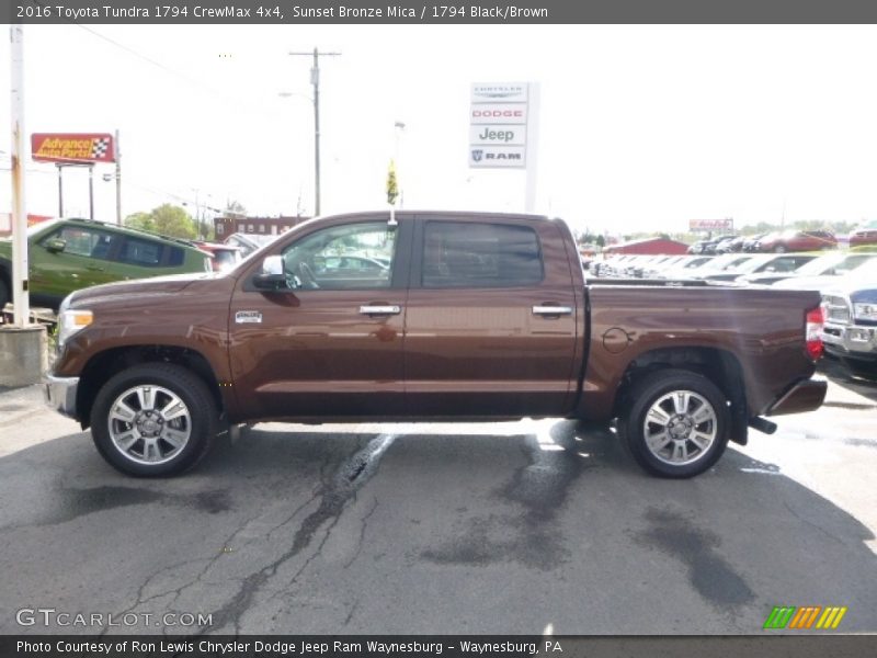 Sunset Bronze Mica / 1794 Black/Brown 2016 Toyota Tundra 1794 CrewMax 4x4