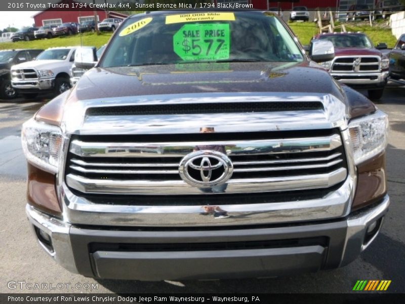 Sunset Bronze Mica / 1794 Black/Brown 2016 Toyota Tundra 1794 CrewMax 4x4