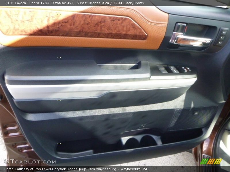 Sunset Bronze Mica / 1794 Black/Brown 2016 Toyota Tundra 1794 CrewMax 4x4
