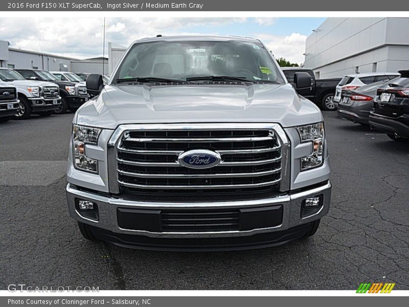 Ingot Silver / Medium Earth Gray 2016 Ford F150 XLT SuperCab