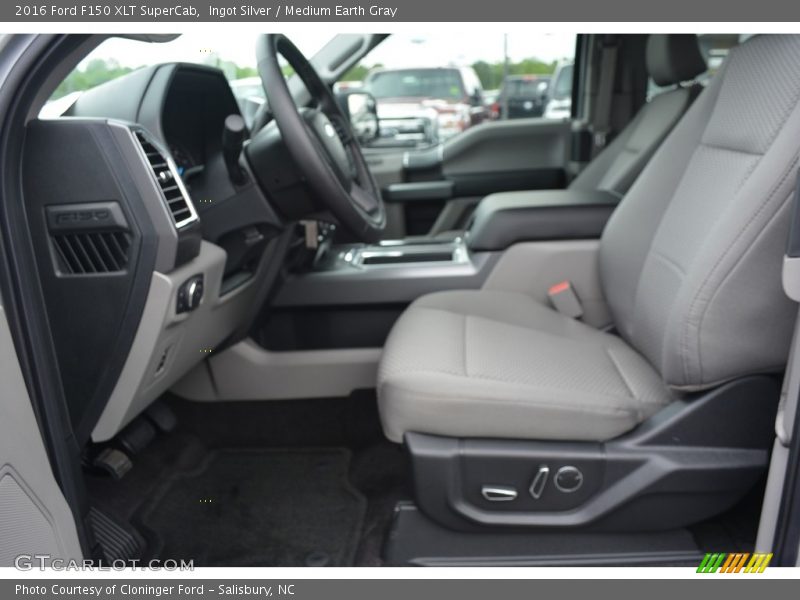 Ingot Silver / Medium Earth Gray 2016 Ford F150 XLT SuperCab