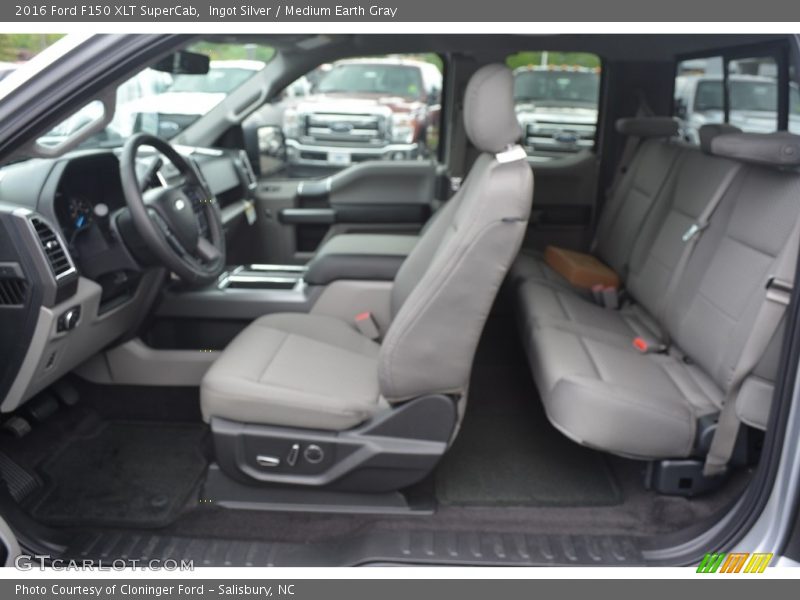 Ingot Silver / Medium Earth Gray 2016 Ford F150 XLT SuperCab