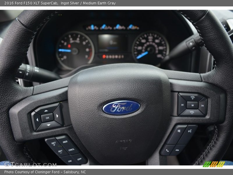 Ingot Silver / Medium Earth Gray 2016 Ford F150 XLT SuperCab