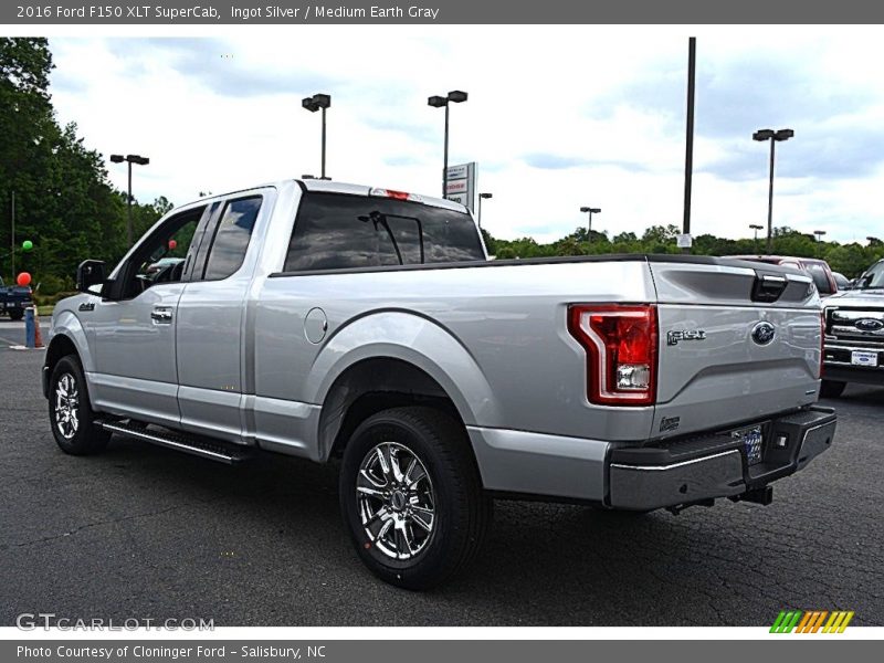 Ingot Silver / Medium Earth Gray 2016 Ford F150 XLT SuperCab