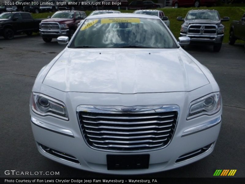 Bright White / Black/Light Frost Beige 2011 Chrysler 300 Limited