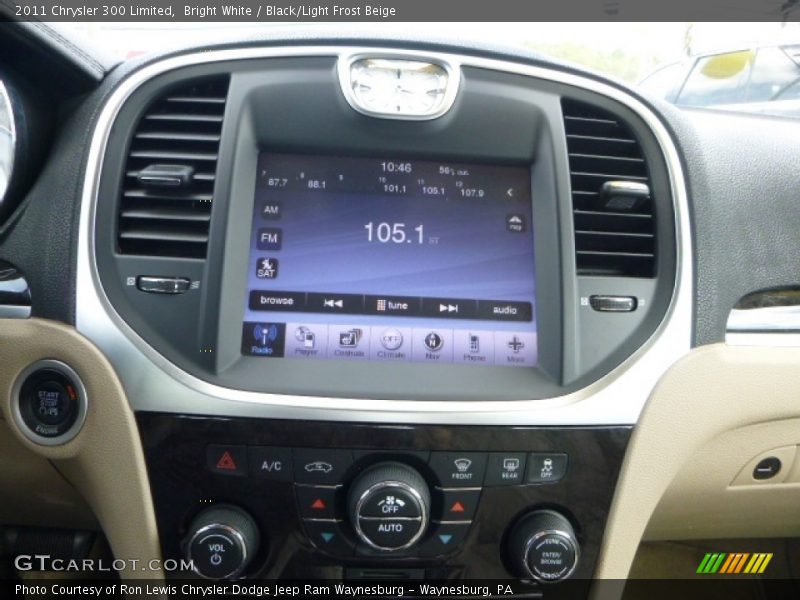 Bright White / Black/Light Frost Beige 2011 Chrysler 300 Limited