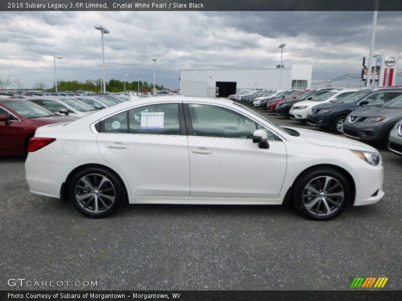 Crystal White Pearl / Slate Black 2016 Subaru Legacy 3.6R Limited