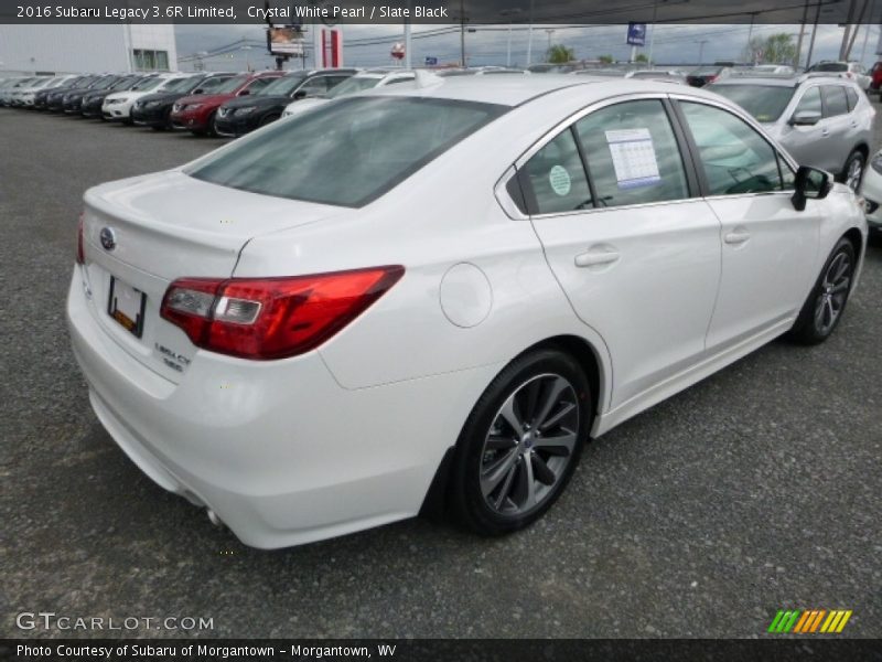 Crystal White Pearl / Slate Black 2016 Subaru Legacy 3.6R Limited