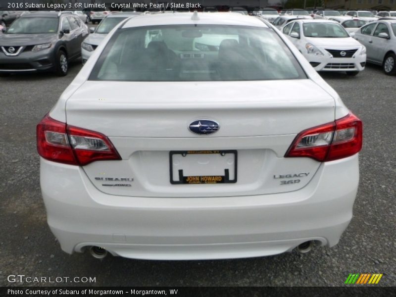 Crystal White Pearl / Slate Black 2016 Subaru Legacy 3.6R Limited