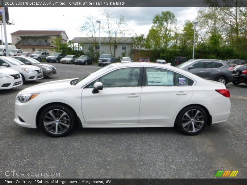 Crystal White Pearl / Slate Black 2016 Subaru Legacy 3.6R Limited