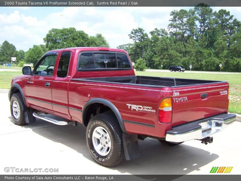 Sunfire Red Pearl / Oak 2000 Toyota Tacoma V6 PreRunner Extended Cab