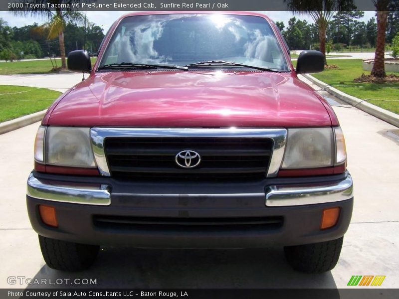 Sunfire Red Pearl / Oak 2000 Toyota Tacoma V6 PreRunner Extended Cab