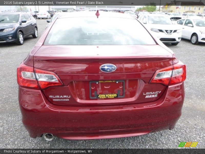 Venetian Red Pearl / Slate Black 2016 Subaru Legacy 2.5i Limited