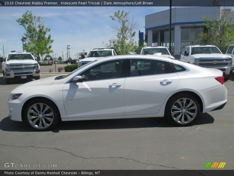 Iridescent Pearl Tricoat / Dark Atmosphere/Loft Brown 2016 Chevrolet Malibu Premier