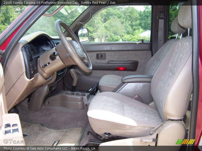 Sunfire Red Pearl / Oak 2000 Toyota Tacoma V6 PreRunner Extended Cab