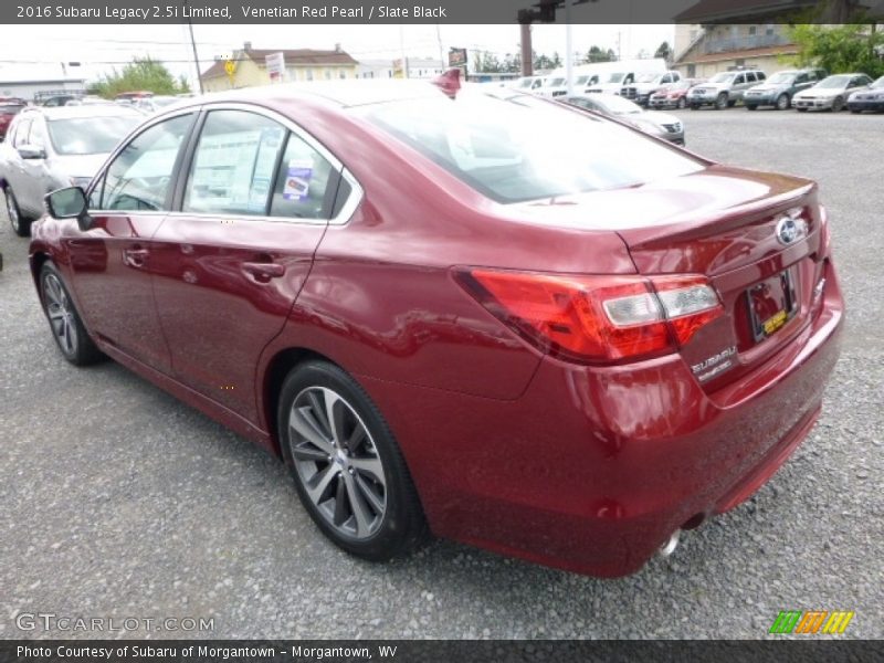 Venetian Red Pearl / Slate Black 2016 Subaru Legacy 2.5i Limited