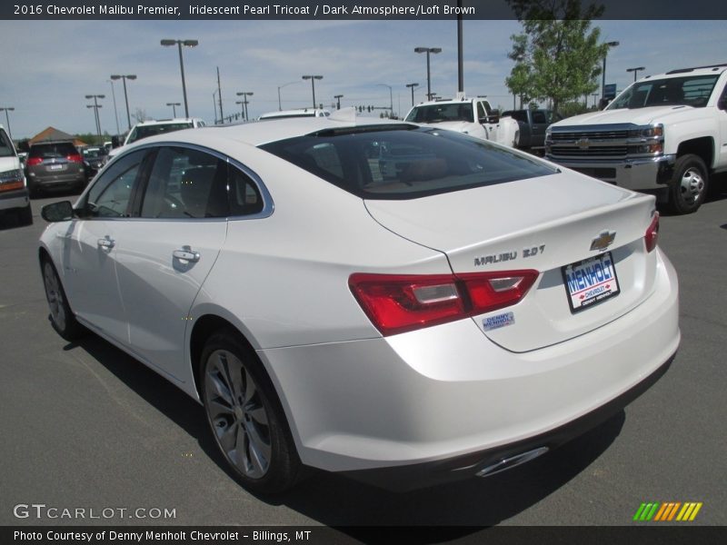 Iridescent Pearl Tricoat / Dark Atmosphere/Loft Brown 2016 Chevrolet Malibu Premier
