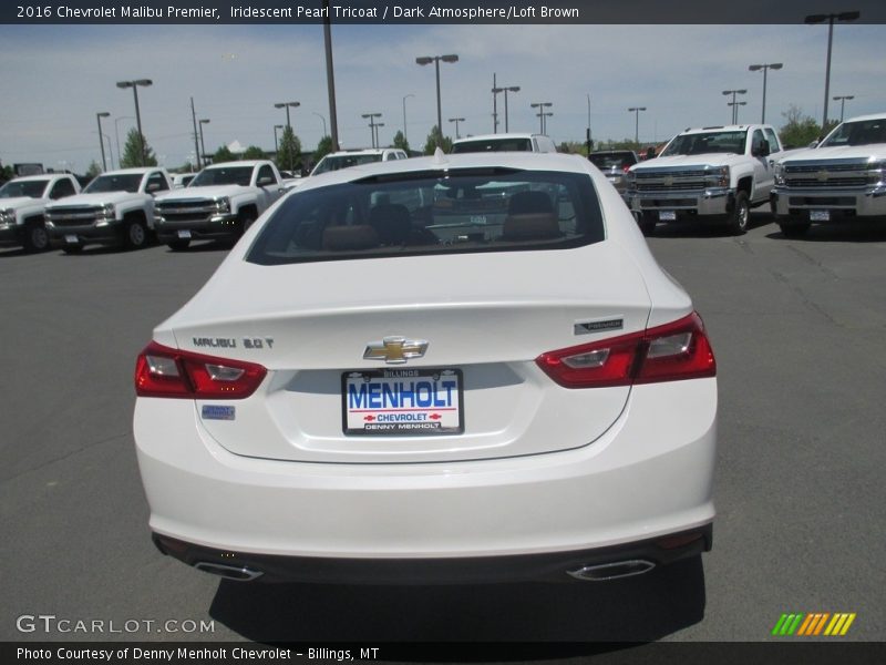 Iridescent Pearl Tricoat / Dark Atmosphere/Loft Brown 2016 Chevrolet Malibu Premier