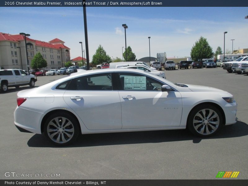 Iridescent Pearl Tricoat / Dark Atmosphere/Loft Brown 2016 Chevrolet Malibu Premier