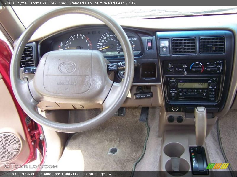 Sunfire Red Pearl / Oak 2000 Toyota Tacoma V6 PreRunner Extended Cab