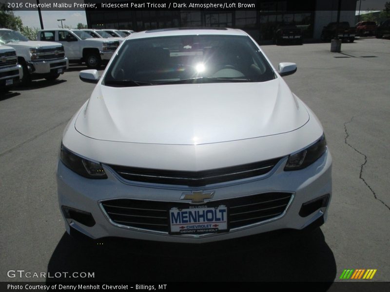 Iridescent Pearl Tricoat / Dark Atmosphere/Loft Brown 2016 Chevrolet Malibu Premier