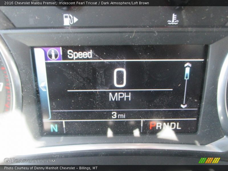 Iridescent Pearl Tricoat / Dark Atmosphere/Loft Brown 2016 Chevrolet Malibu Premier