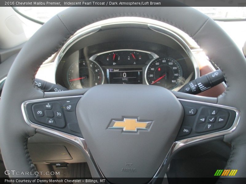 Iridescent Pearl Tricoat / Dark Atmosphere/Loft Brown 2016 Chevrolet Malibu Premier