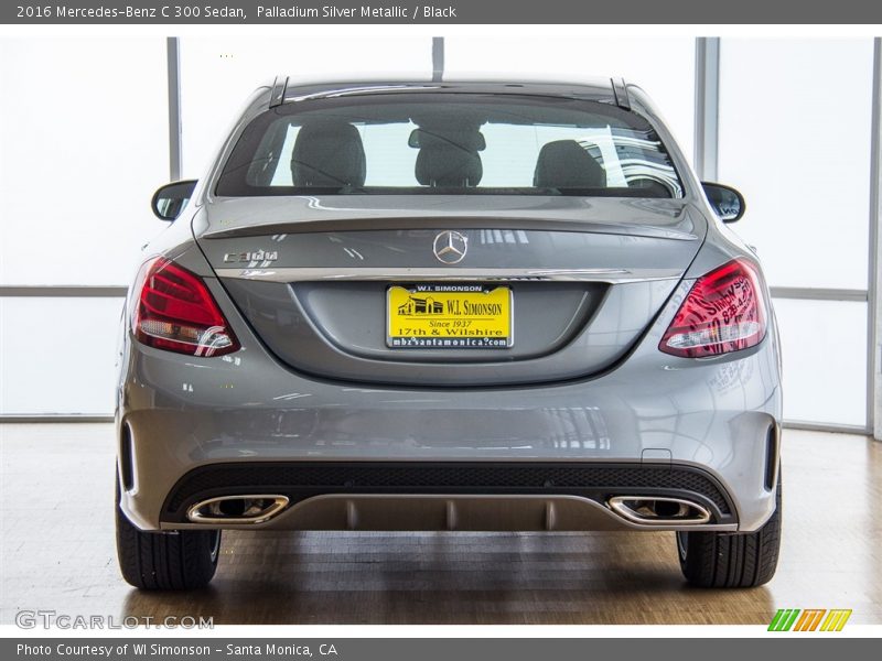 Palladium Silver Metallic / Black 2016 Mercedes-Benz C 300 Sedan