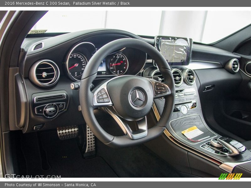 Palladium Silver Metallic / Black 2016 Mercedes-Benz C 300 Sedan