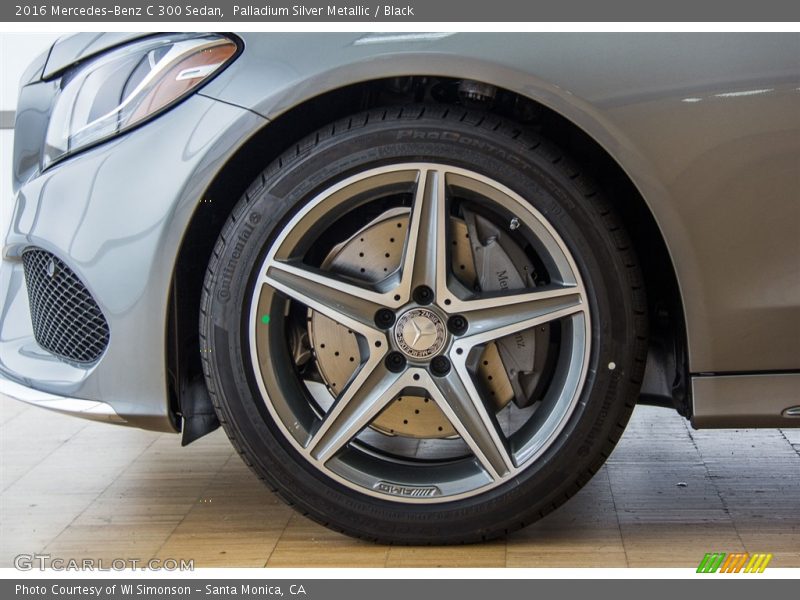 Palladium Silver Metallic / Black 2016 Mercedes-Benz C 300 Sedan