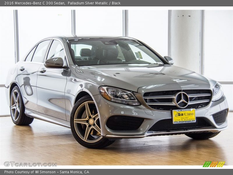 Palladium Silver Metallic / Black 2016 Mercedes-Benz C 300 Sedan