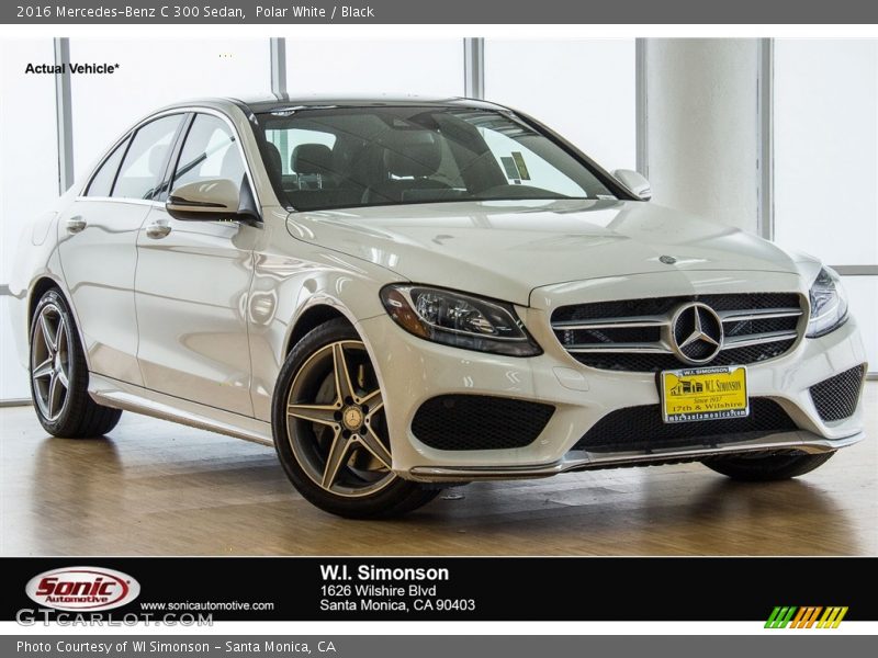 Polar White / Black 2016 Mercedes-Benz C 300 Sedan