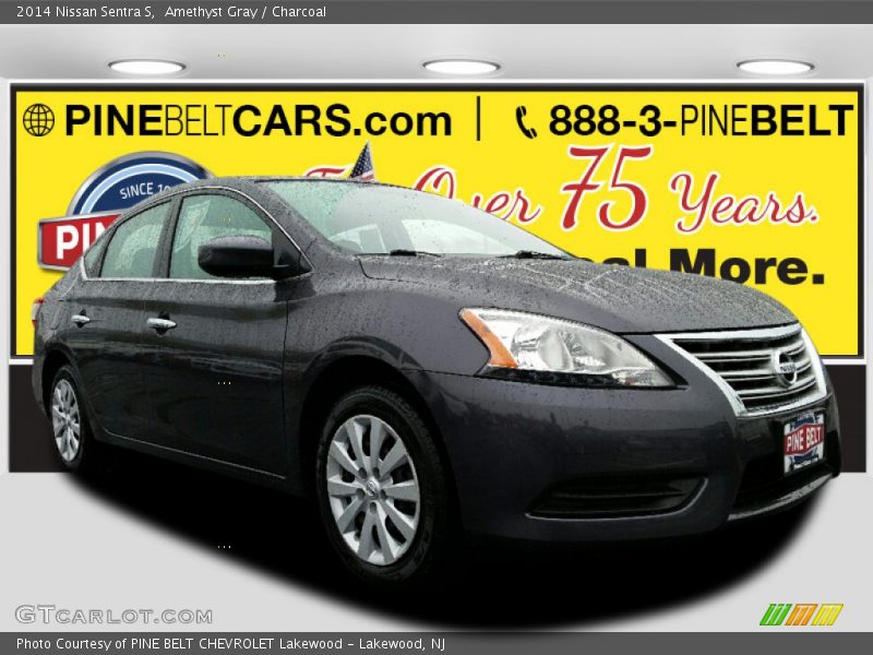 Amethyst Gray / Charcoal 2014 Nissan Sentra S