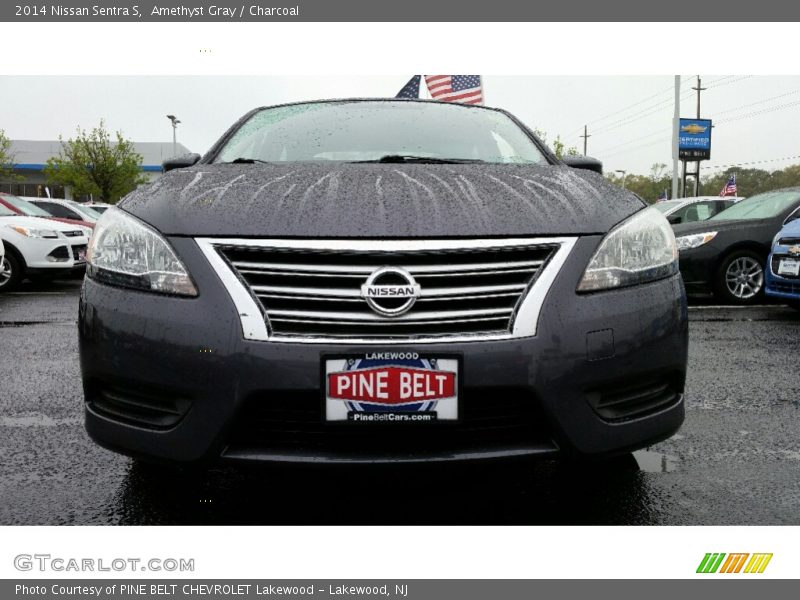 Amethyst Gray / Charcoal 2014 Nissan Sentra S