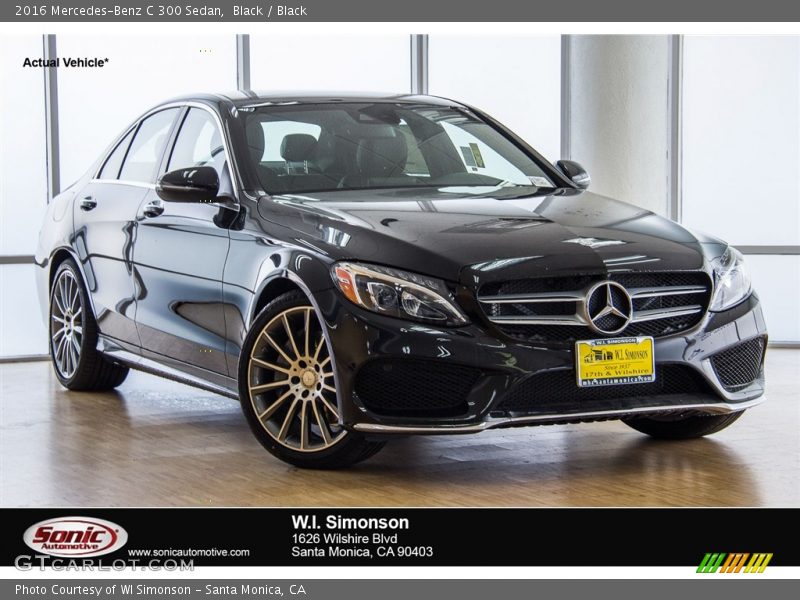 Black / Black 2016 Mercedes-Benz C 300 Sedan