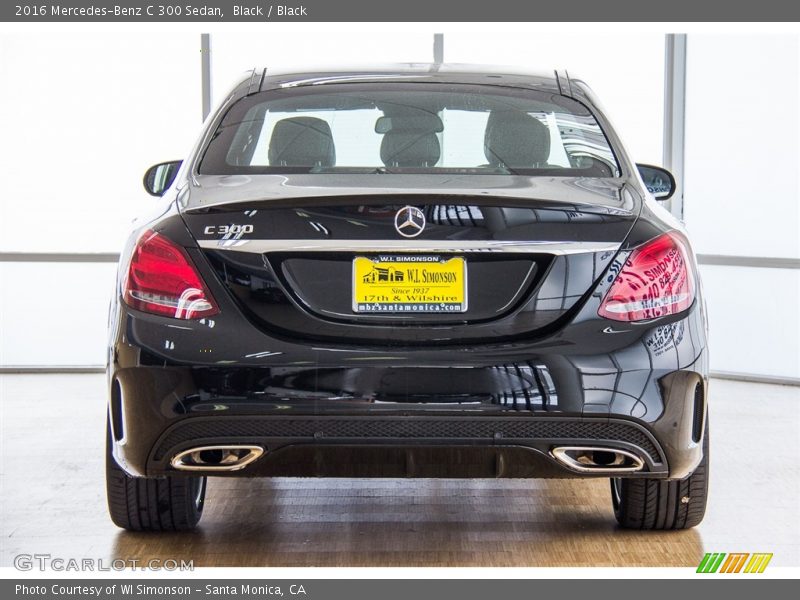 Black / Black 2016 Mercedes-Benz C 300 Sedan