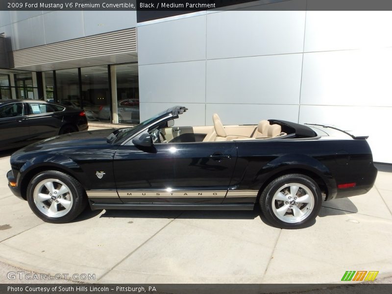 Black / Medium Parchment 2009 Ford Mustang V6 Premium Convertible